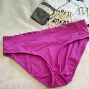 CALIA by Carrie Underwood Midrise Wide Band Swim Bottoms Size M in Geranium